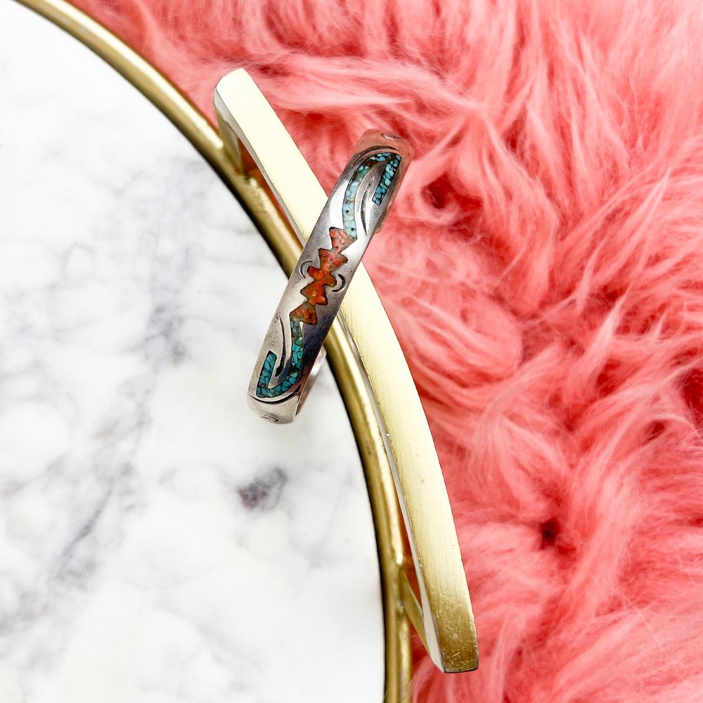 HMIJ • Sterling Inlayed Cuff Bracelet